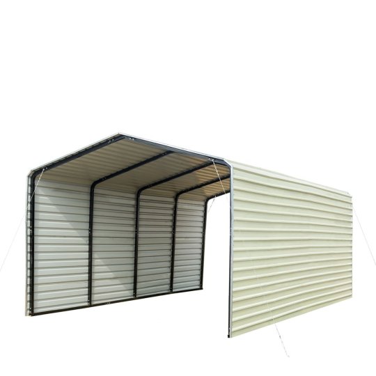 2025 CP1220F 12' x 20' All-Steel Carport with Enclosed Sides
