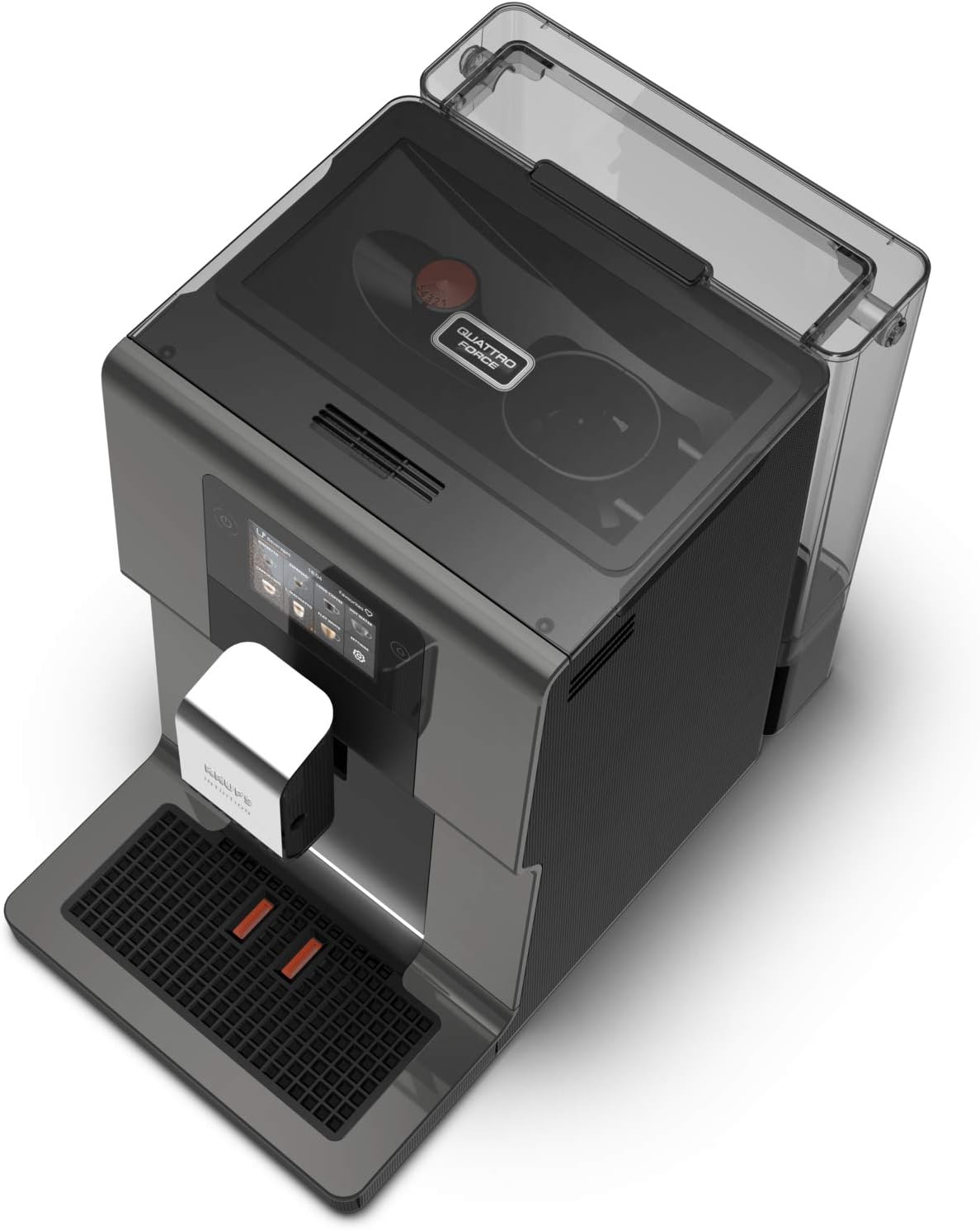 Krups Intuition Preference Kaffeevollautomat mit Milchschlauch, 11 Getränke, Personalisierung, 2-Tassen-Funktion, Kaffeemaschine, Schwarz, EA872810