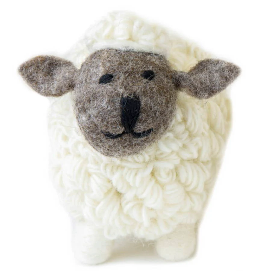 Erin Knitwear | Knitted Sheep Collectible White Medium