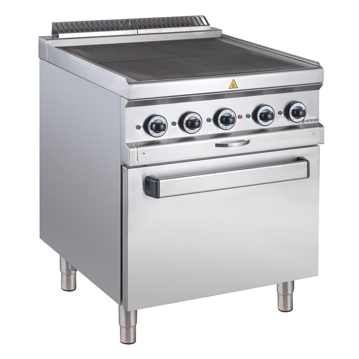 Dönergrill Elektroherd mit Backofen mit abgesenkten Kochfeldern