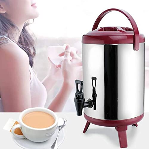 Distributore Di Bevande Termiche Distributore Di Bevande Di Ghiaccio Succo Di Latte Secchio Di Isolamento Commerciale in Acciaio Inox 8L/10L/12L Latte Freddo Secchio Di Tè Per La Festa,Nero,12L : Amazon.it: Casa e cucina