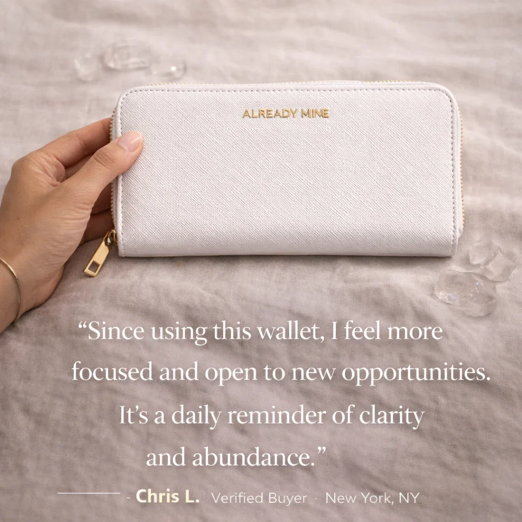 White Manifestation Wallet - Clarity & New Opportunities