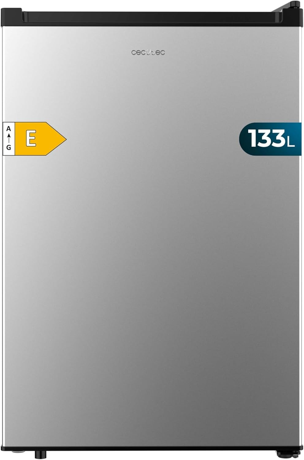 Cecotec Frigorifero Piccolo Minifrigo Retrò 114L 1 Porta Bolero Coolmarket TT Origin 114 L Inox. Frigorifero da Tavolo, 83,6cm di Altezza e 50,6cm di Larghezza, Basso Consumo, Temperatura Regolabile