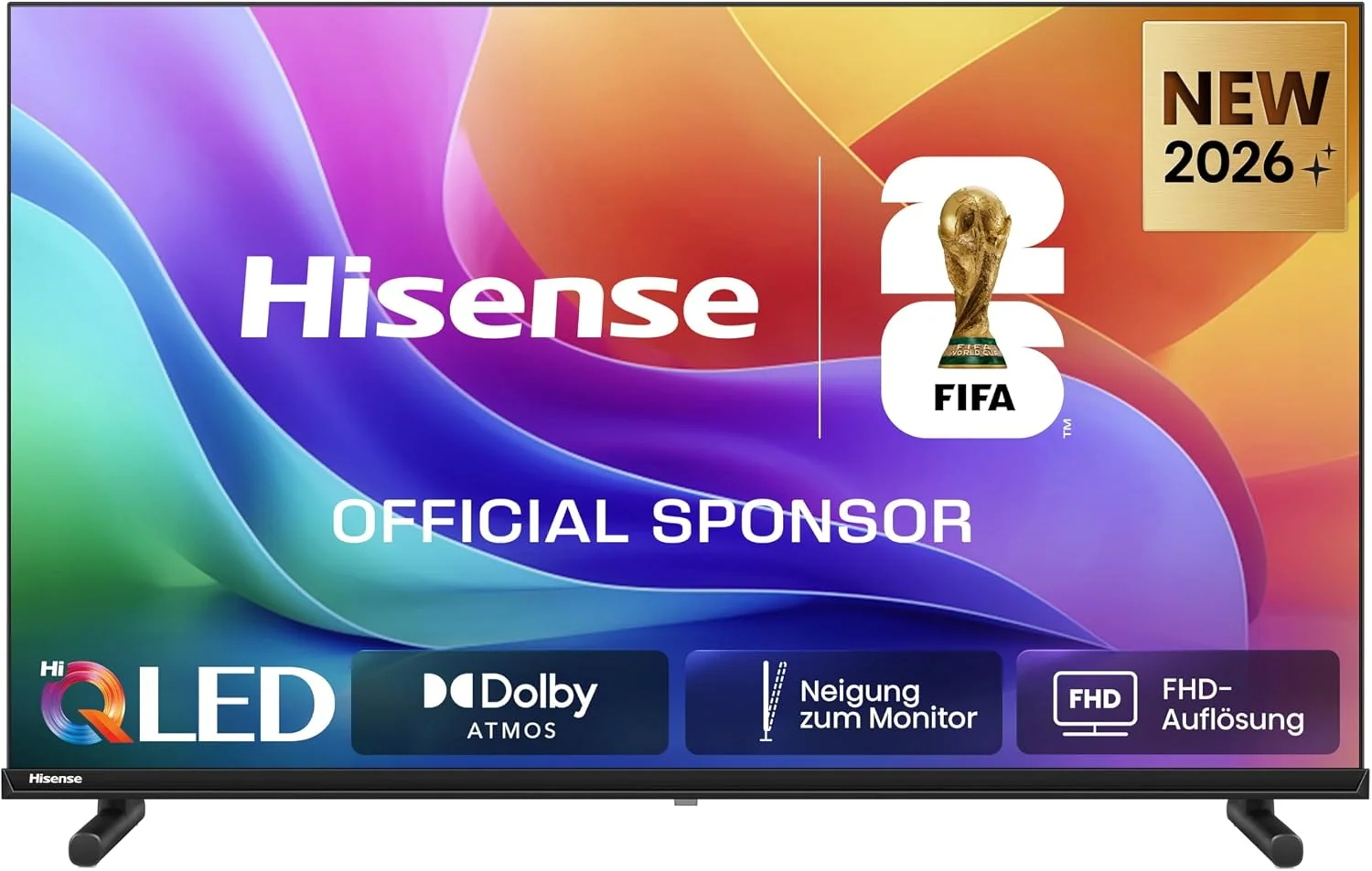 Hisense 40A5DS Fernseher 40 Zoll, 60Hz, HDR10, FHD, QLED, Smart TV, Hi-QLED Colour, Dolby Atmos, Game Mode, Noise Reduction, Hohe Kontraste, VIDAA OS