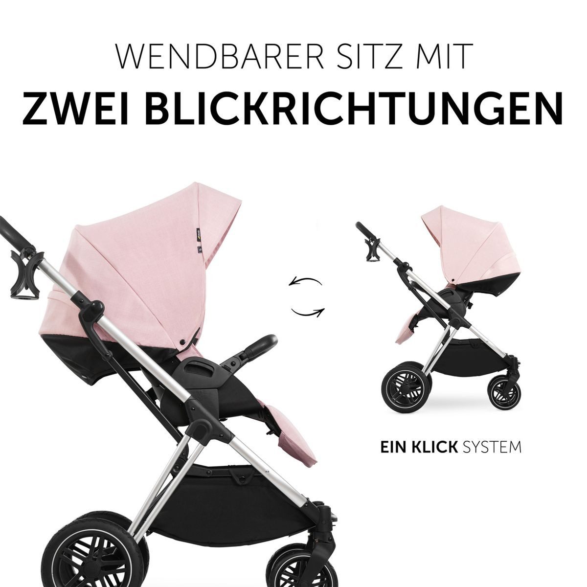 Kombi-Kinderwagen Vision X Duoset Silver - Melange Rose
