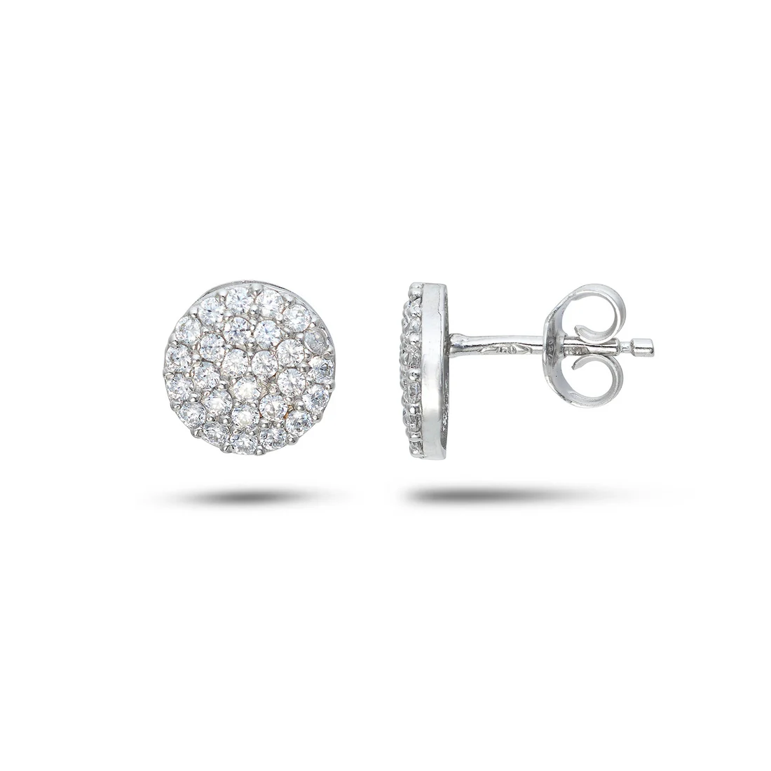 Orecchini Ambrosia Gioielli in oro bianco a pav�� grande AOZ 529