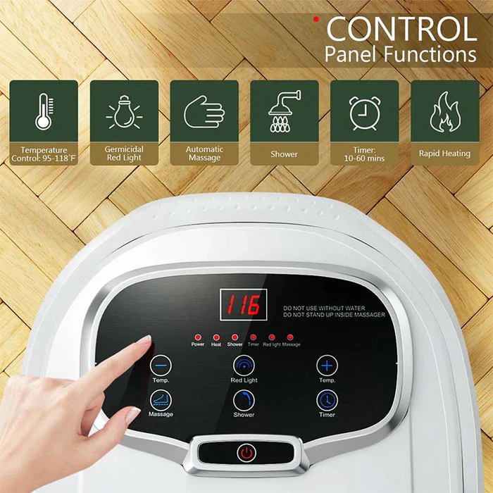 Eletriclife Portable All-In-One Heated Foot Spa Bath Motorized Massager