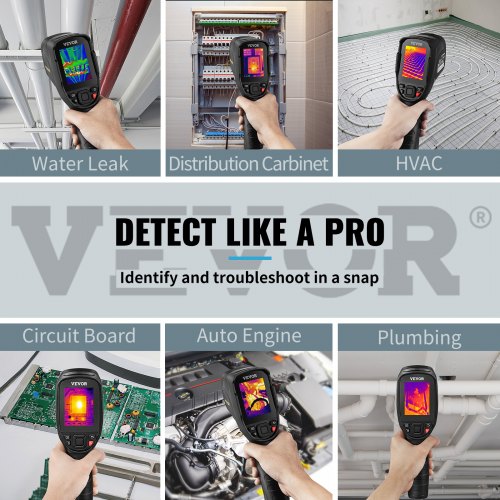 VEVOR Handheld Wärmebildkamera 240x180 IR-Auflösung Infrarotkamera Thermometer 40mK Thermografie Kamera -20-550°C Thermokamera Identifizierung von Wilden Tiere Elektrisch Hotspots Fehlenden Isolierung