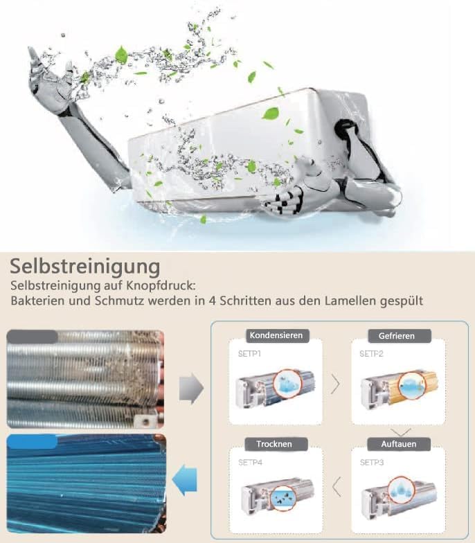 DIMSTAL 12000 BTU 3,6kW ULTRA - Split airconditioning + verwarming ECO Smart WiFi Zelfreinigend Super-ionisator Follow Me complete set stil incl. 3m leidingen