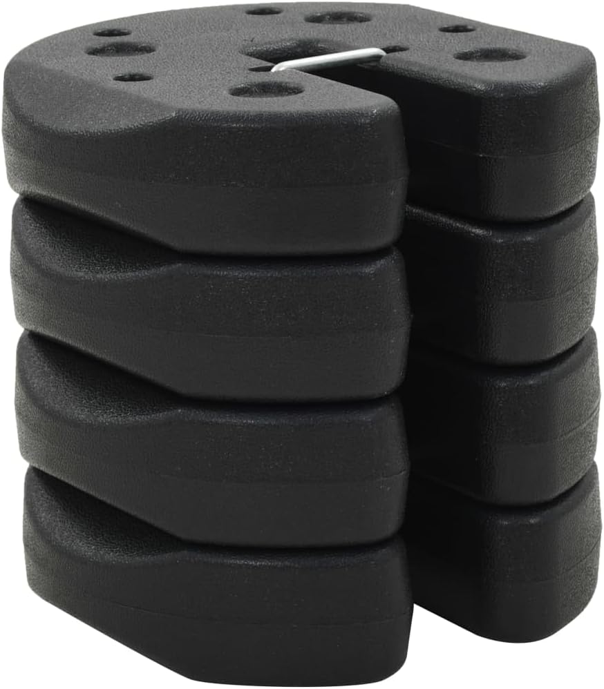 vidaXL 4 x Weight Plates for Gazebo in Black Concrete Weighted Weighs
