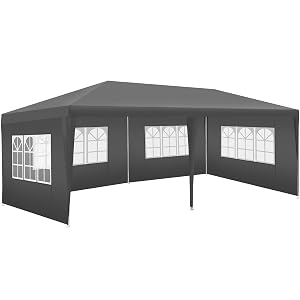 Gazebo Vivara 6 x 3 m con 5 pareti laterali
