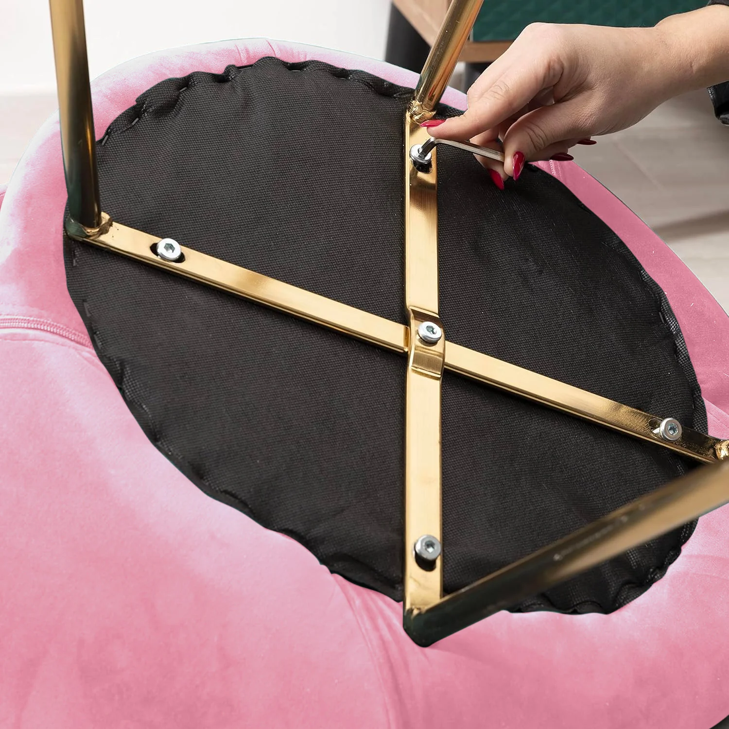 Poltroncina London Rosa Velvet