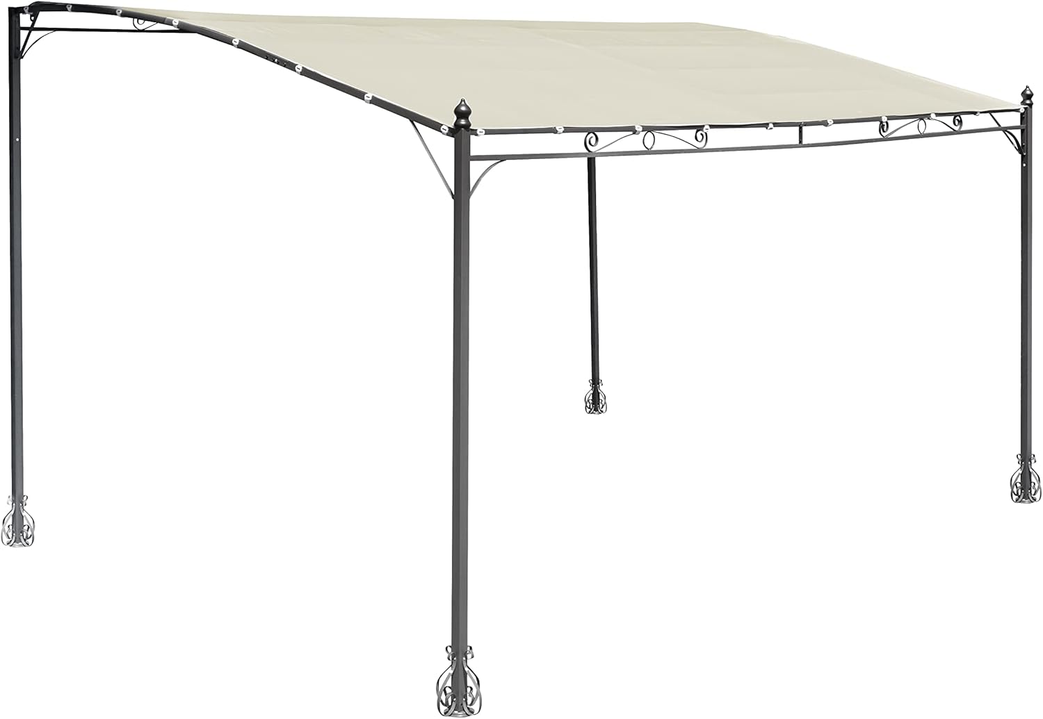 Pergola for Verandas and Gardens, 4 x 3 m Gazebo Porch with Water Repellent Tarpaulin Pergola