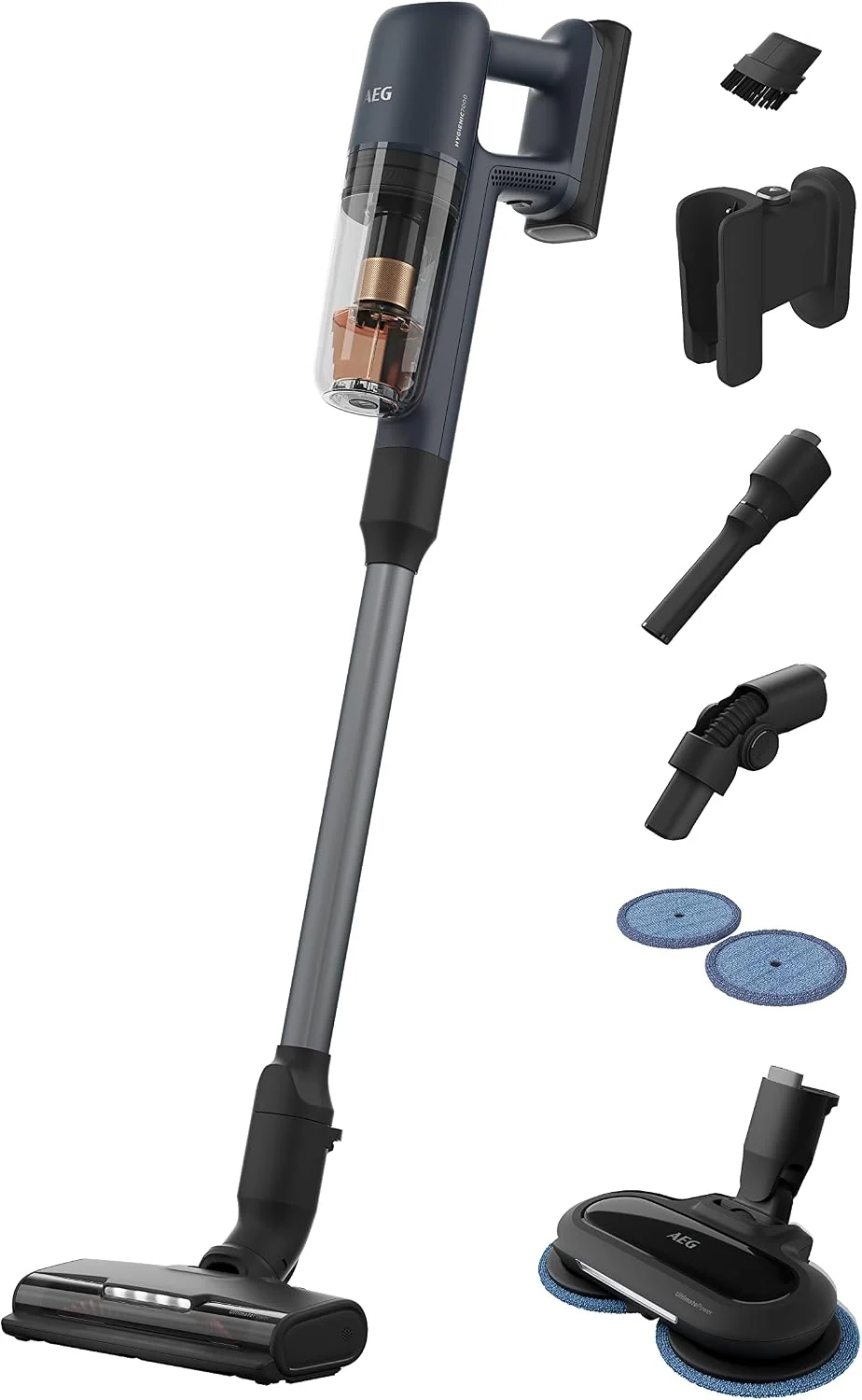 AEG Staubsauger, 2,2 kg, 120 m, blau, HYGIENIC 7000 AP71B14WET Akku- /sehr leicht / 60 %