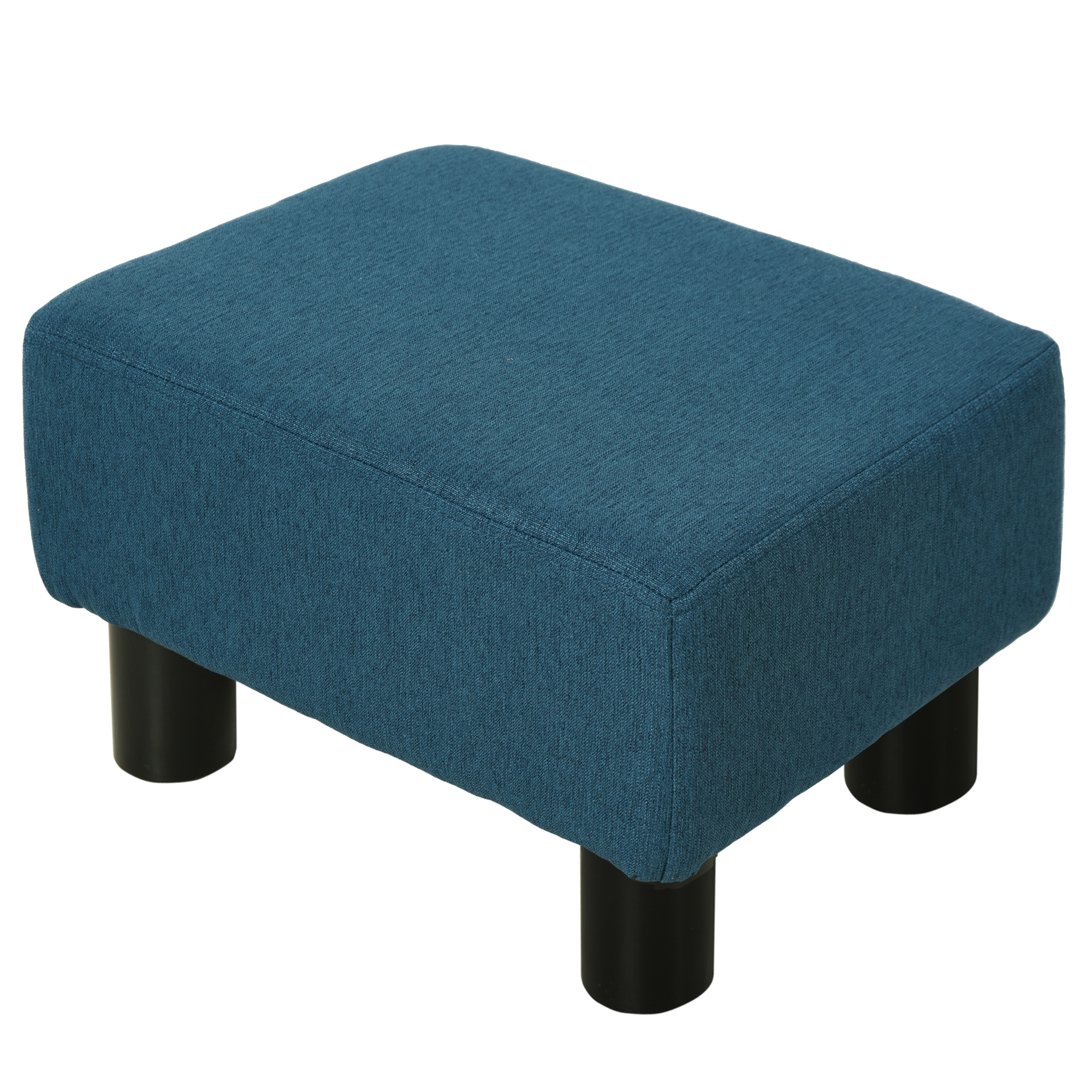 HOMCOM Hocker Fußstütze Beistelltisch aus Leinenstoff Tragkraft 100 kg 40 x 30 x 24 cm dunkelblau
