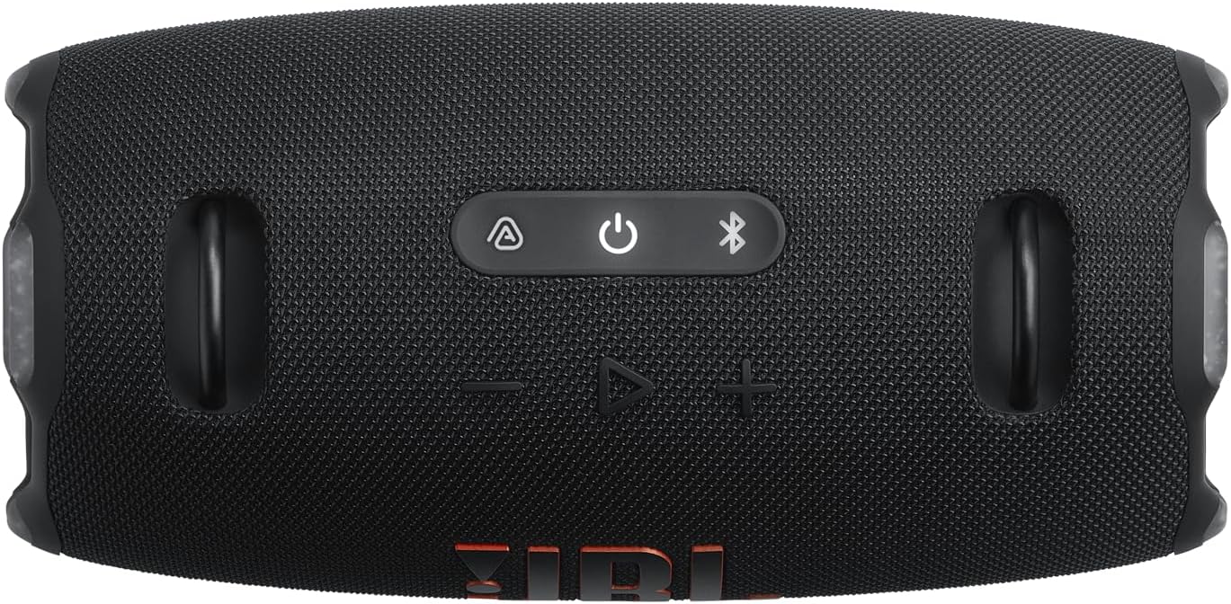 JBL Xtreme 4 Musikbox in Schwarz – Tragbare Bluetooth-Lautsprecher-Box mit tiefem Bass, KI-Sound-Boost und integrierter Powerbank – Wasserfest und staubfest ohne PD-Adapter – 24 Laufzeit