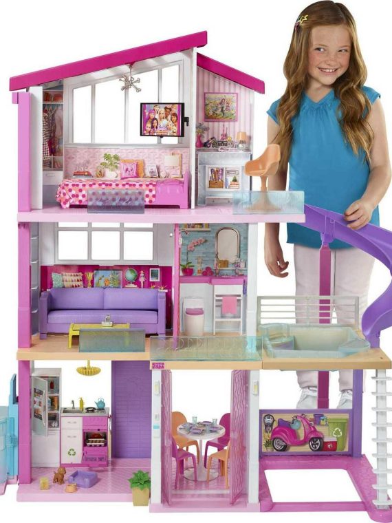 2025 Barbie Droomhuis Poppenhuis met meer dan 70 Accessoires, Werkende Lift, Licht en Geluiden