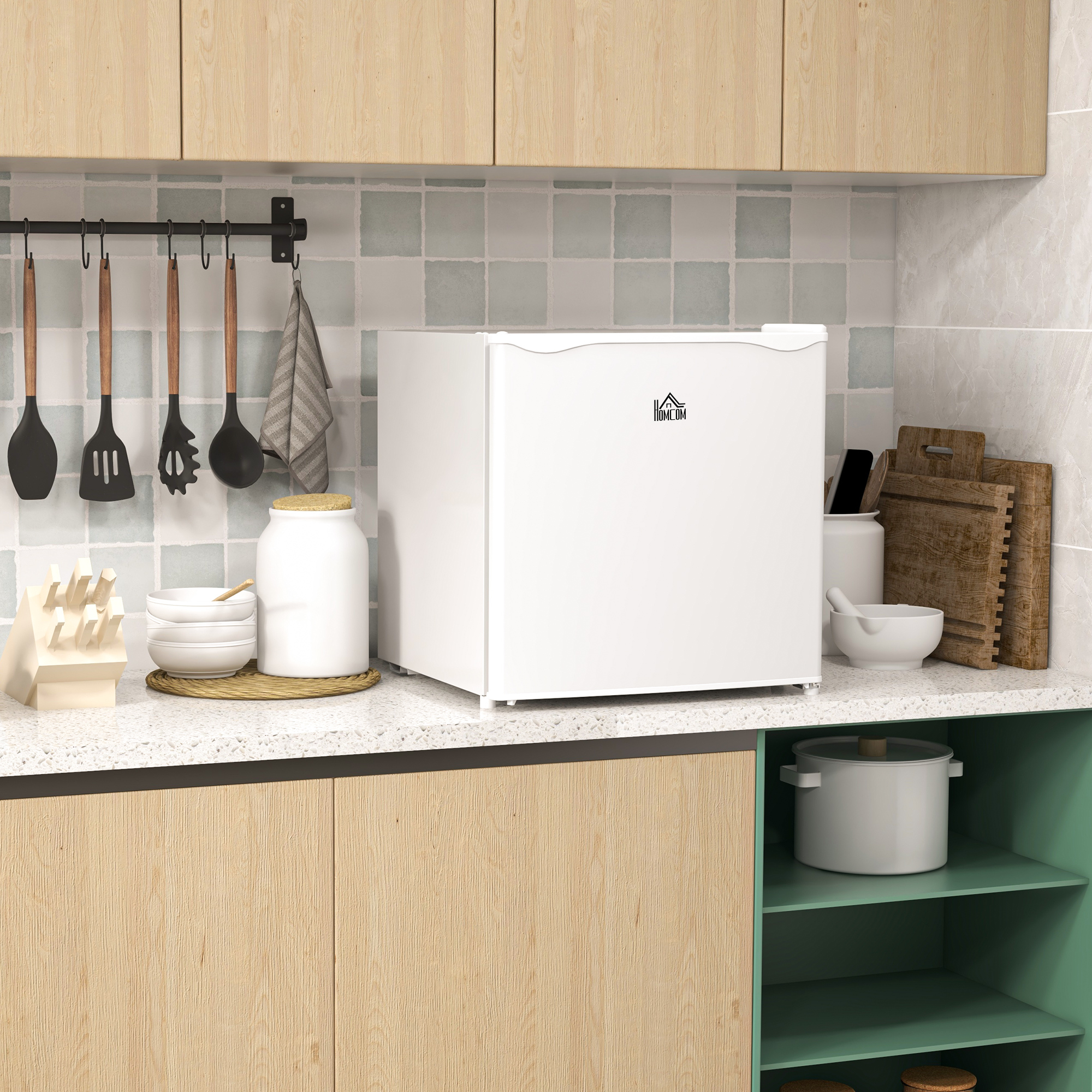 HOMCOM Mini-Gefrierschrank, 35 L Gefrierbox, 5-stufige Temperaturregelung, Weiß