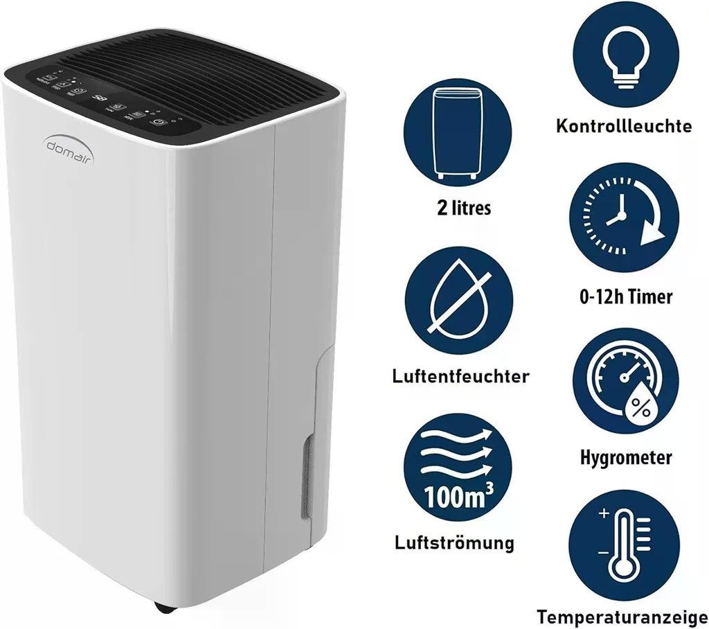 Luftentfeuchter Domai 185W Raumentfeuchter, extra leise