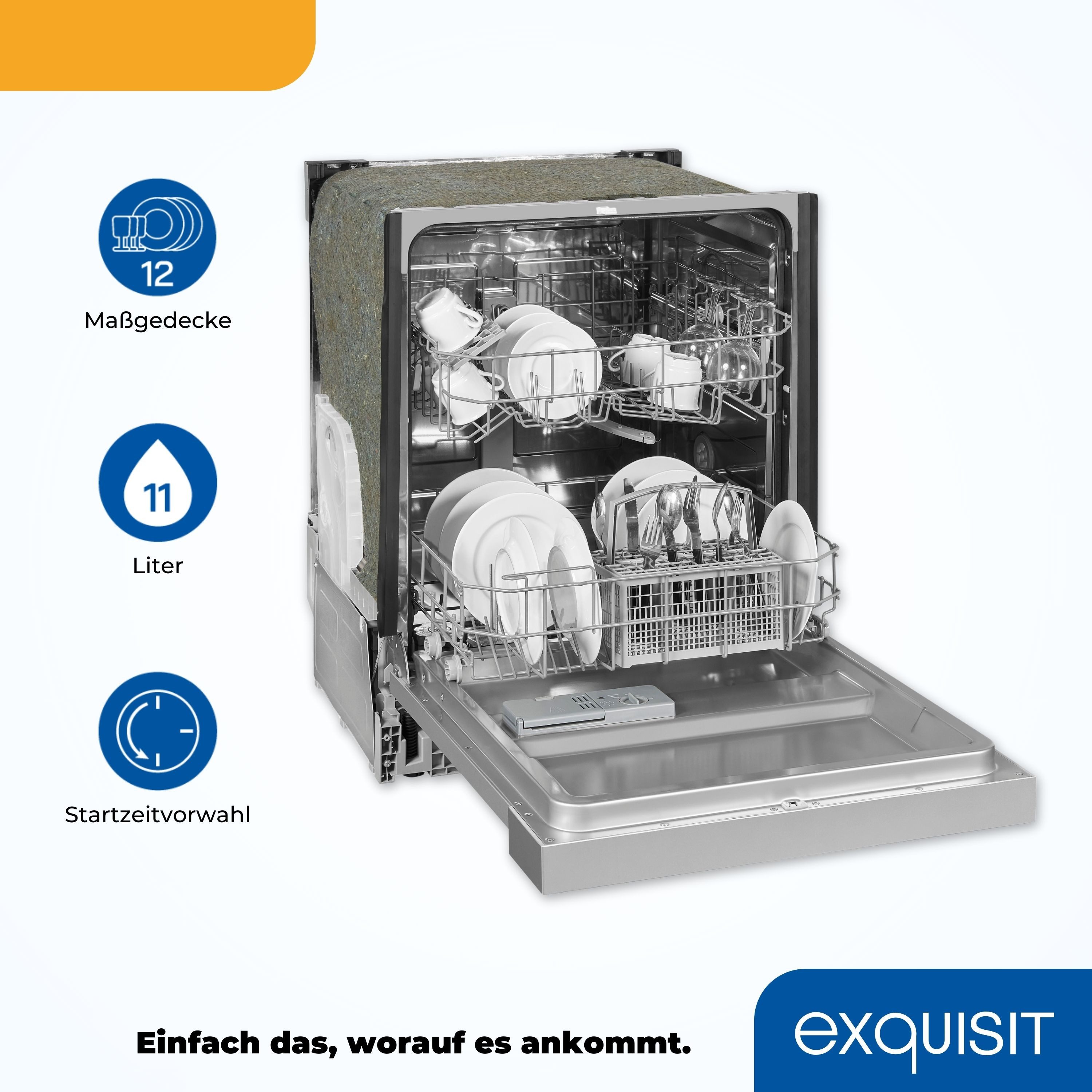 teilintegrierbarer Geschirrspüler EGSP6012-EB-030E inox