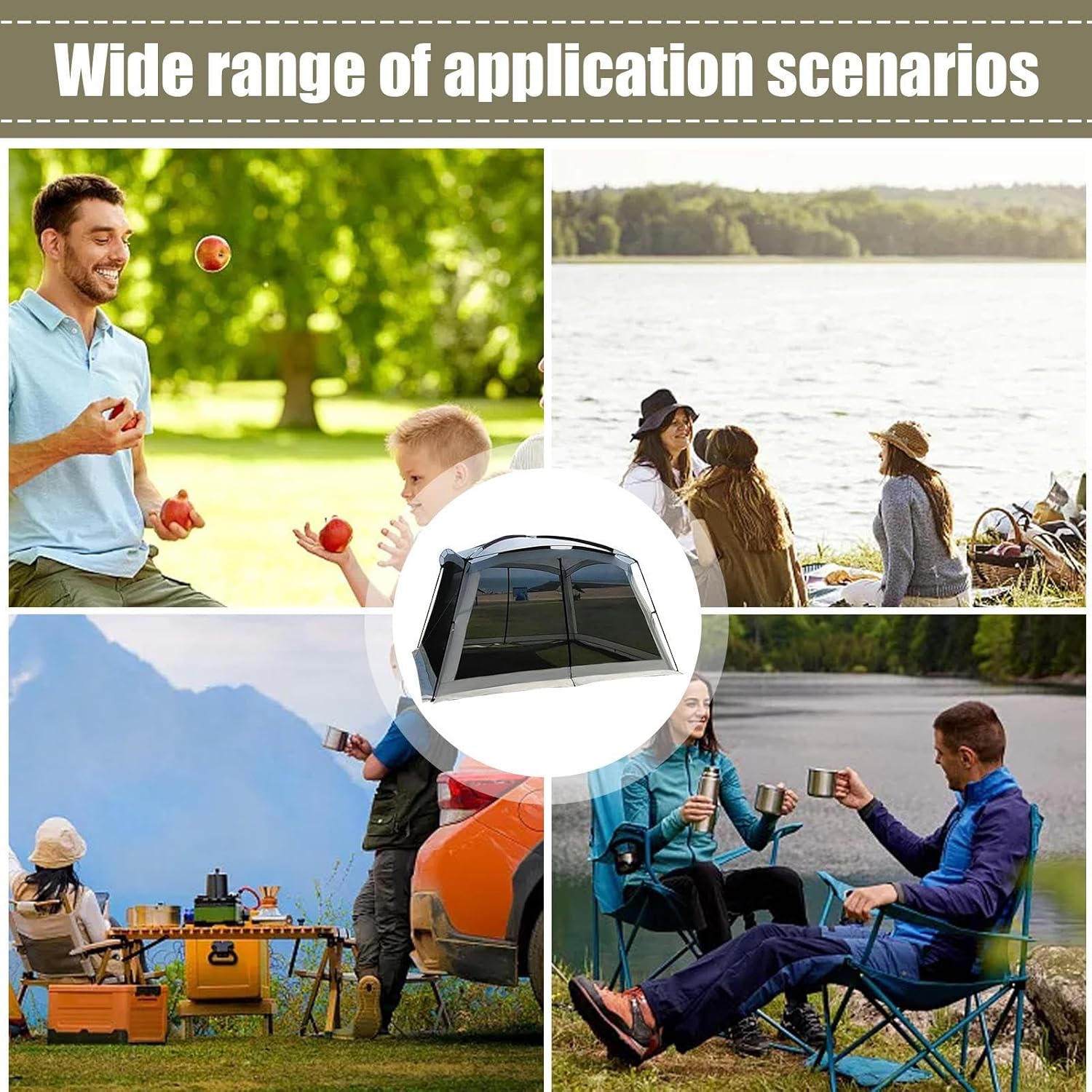 Camping | Tragbarer UV-beständiger Schirm Mit Netz - Netze Für Camping - Für Familienausflug Picknick Im Garten Wandern Roadtrips Und Reisen