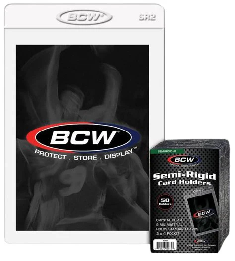 BCW Semi Rigid Card Holder (50 Holders Per Pack)
