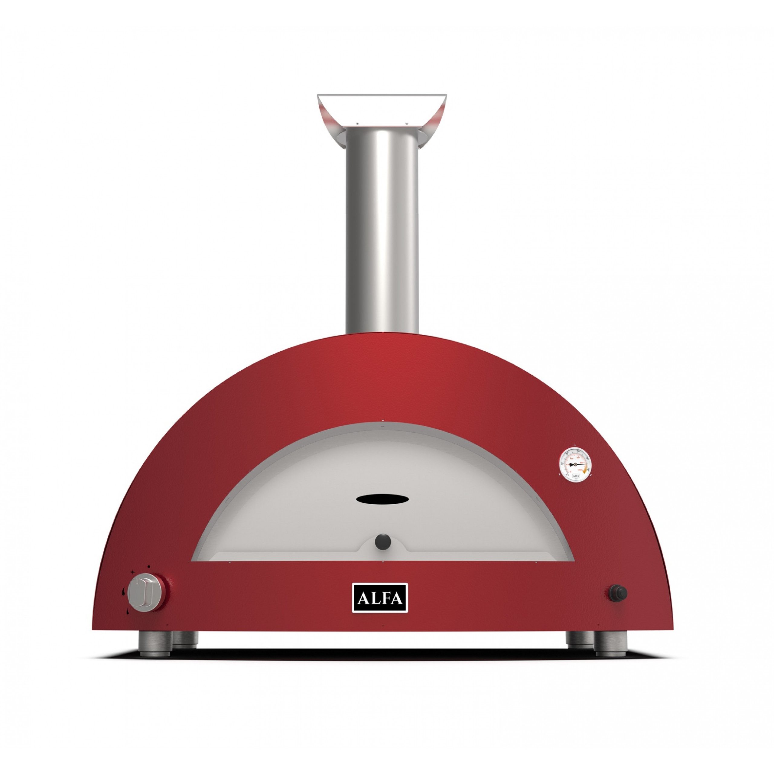 Pizzaofen Alfa Forni Gas Pizzaofen MODERNO 3 Pizze Antik Rot FXMD-3P-GROA-DE