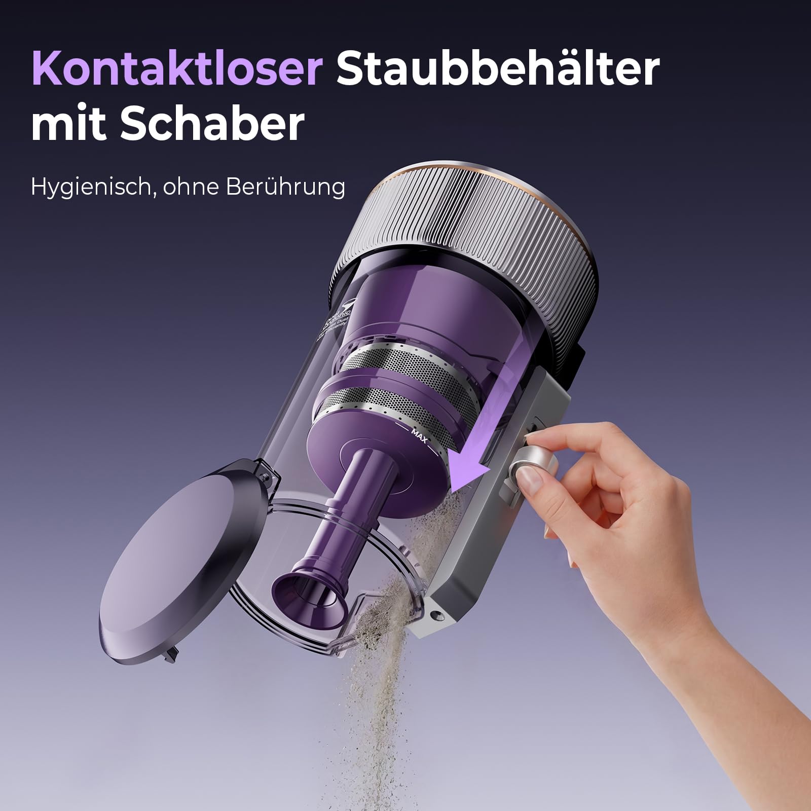 Milbensauger BX8 Pro 600 W 17 kPa Saugkraft UV-C-Desinfektion 65 °C Graphen-Heiztechnologie für Matratzen und Sofa
