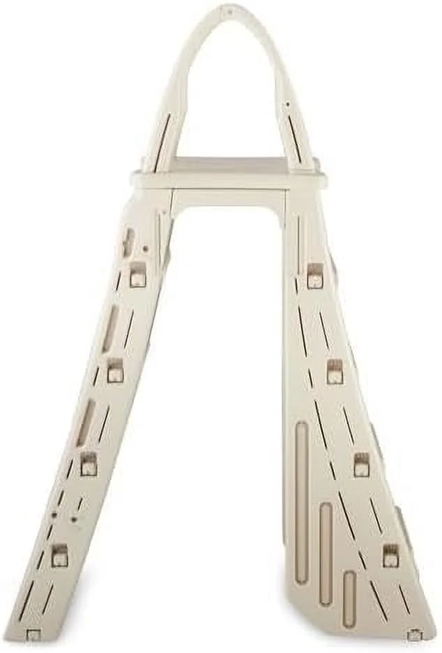 confer plastics a-frame 7200 above ground adjustable pool roll-guard safety ladder