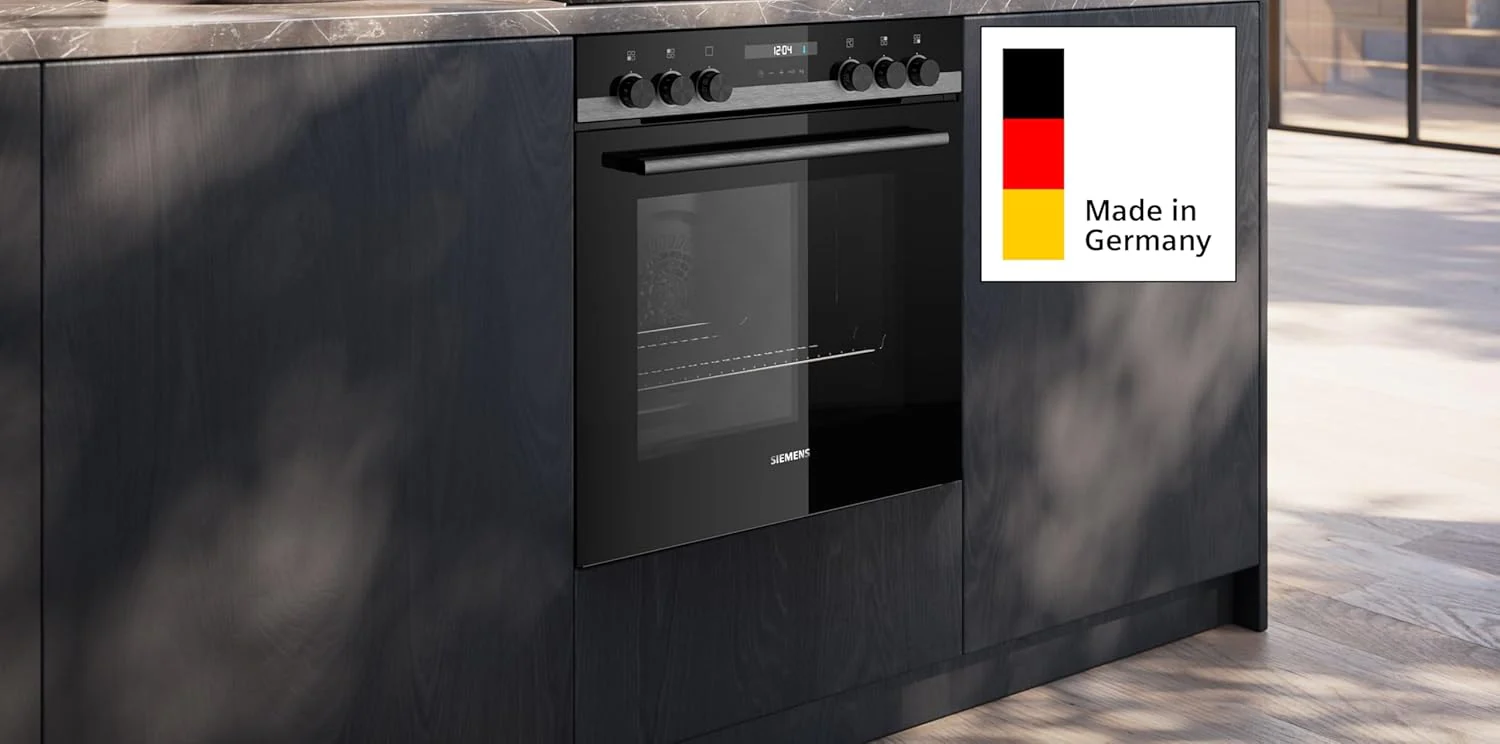 Siemens EQ522IA01, Einbauherd-Set, Bestehend aus HE517GBS4 Herd, 60 x 60 cm, 3D Hei?luft, Selbstreinigung, Clip Auszug & EI645CFB6E Induktionskochfeld, Br?terzone, powerBoost, Edelstahl Rahmen
