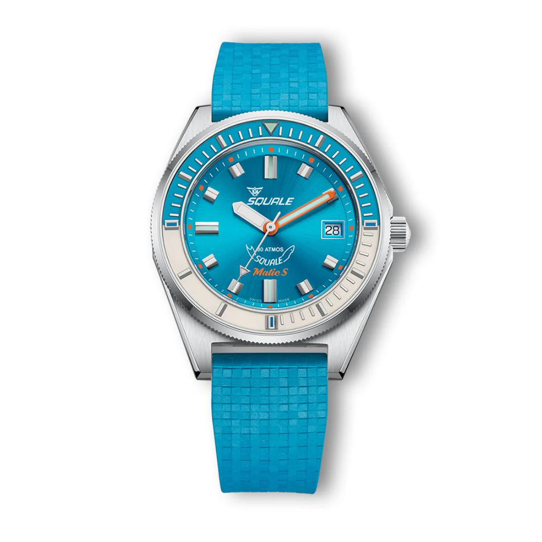 Orologio Squale Matic S azzurro bracciale gomma sub 600mt MATICLBWLB.MRLB