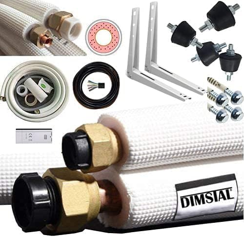 DIMSTAL 12000 BTU 3,6kW ULTRA - Split airconditioning + verwarming ECO Smart WiFi Zelfreinigend Super-ionisator Follow Me complete set stil incl. 3m leidingen