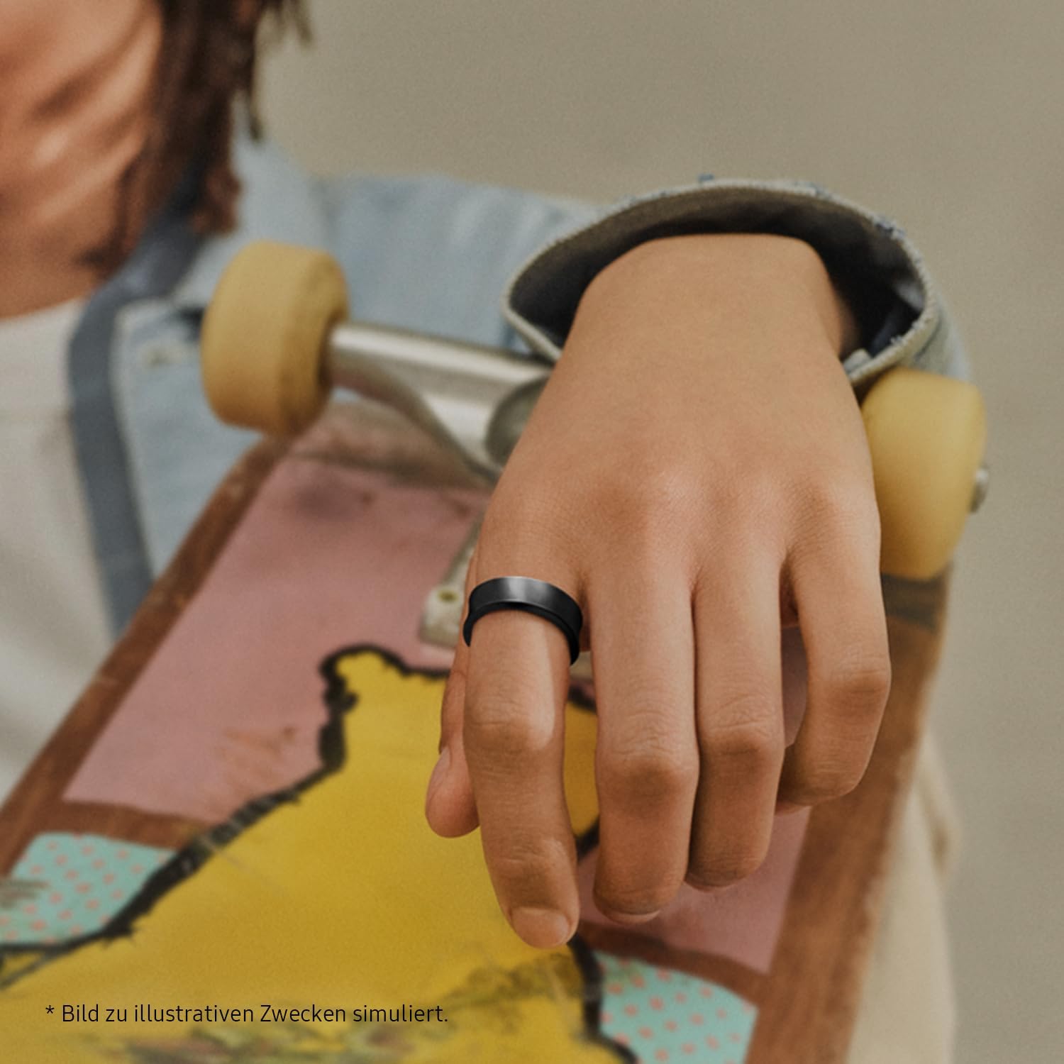Ring, Smart Ring mit Titan-Gehäuse, Health mit AI, Schlaftracker, Fitness Tracker, Größe 8 (US), Titanium Black
