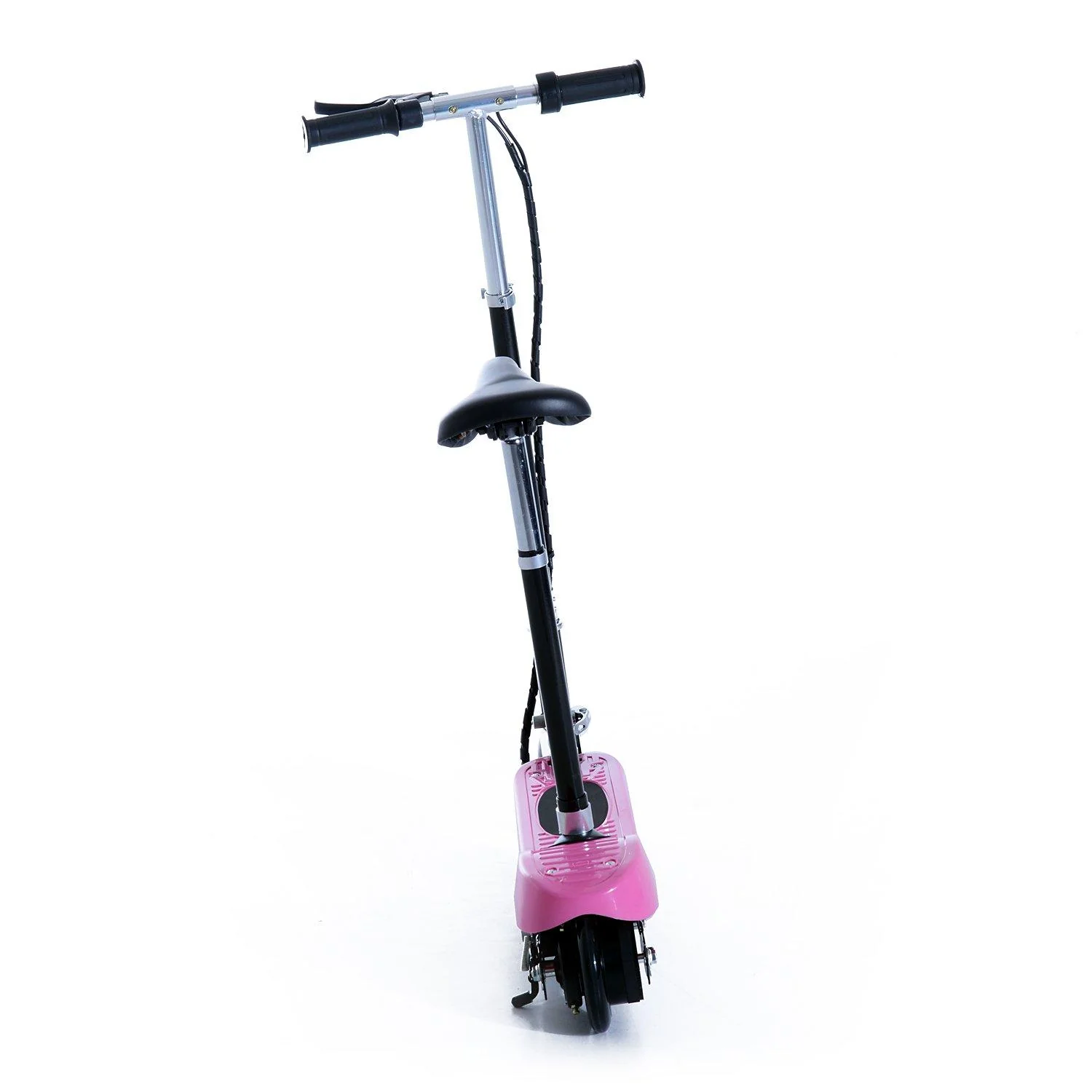 Monopattino Elettrico per Bambini 120W Pieghevole con Sella Rosa e Nero