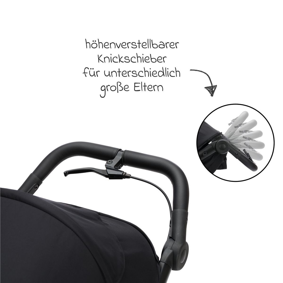 Kombi-Kinderwagen Run - Schwarz Melange