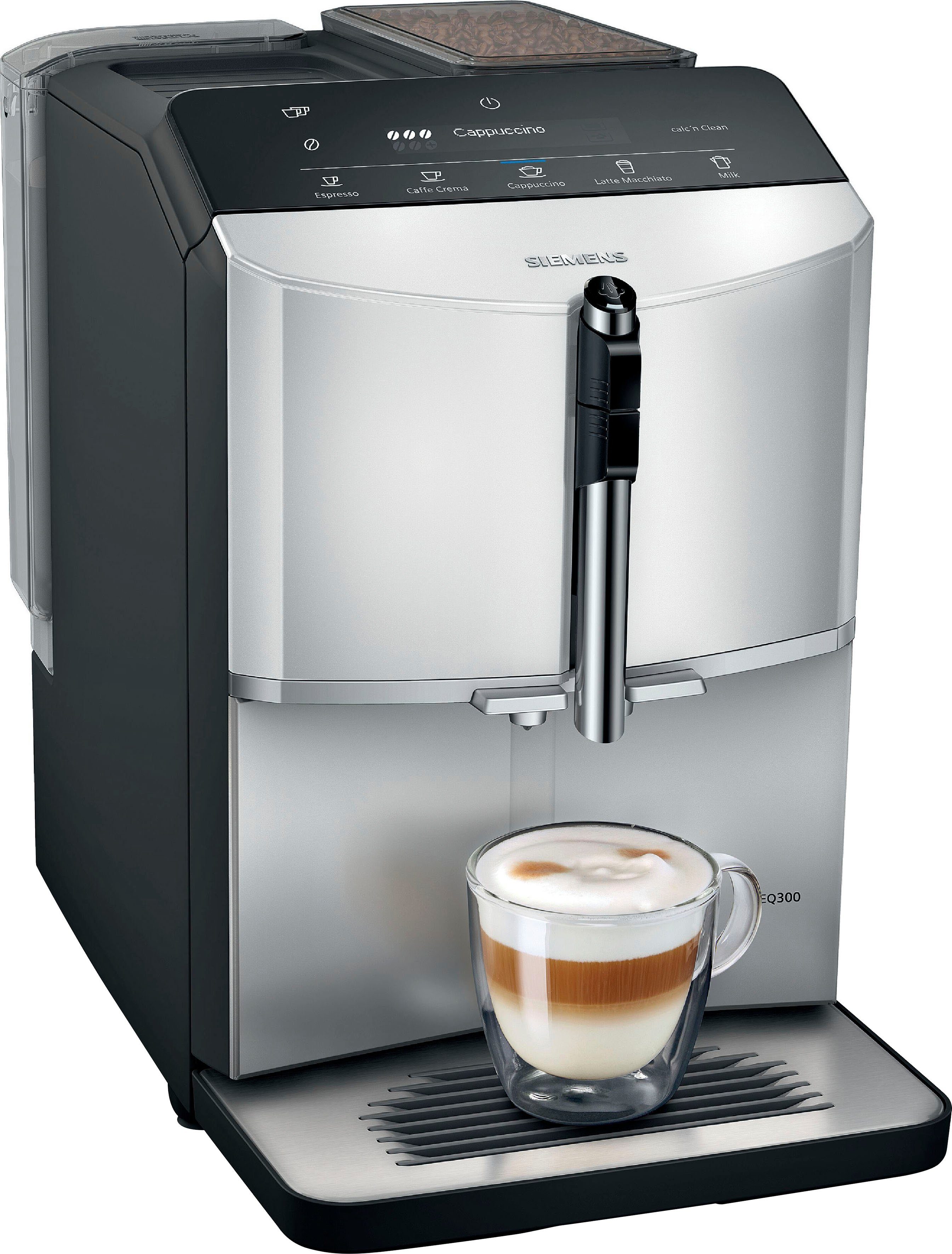 Kaffeevollautomat EQ300 TF303E01, viele Kaffeespezialitäten, OneTouch-Funktion