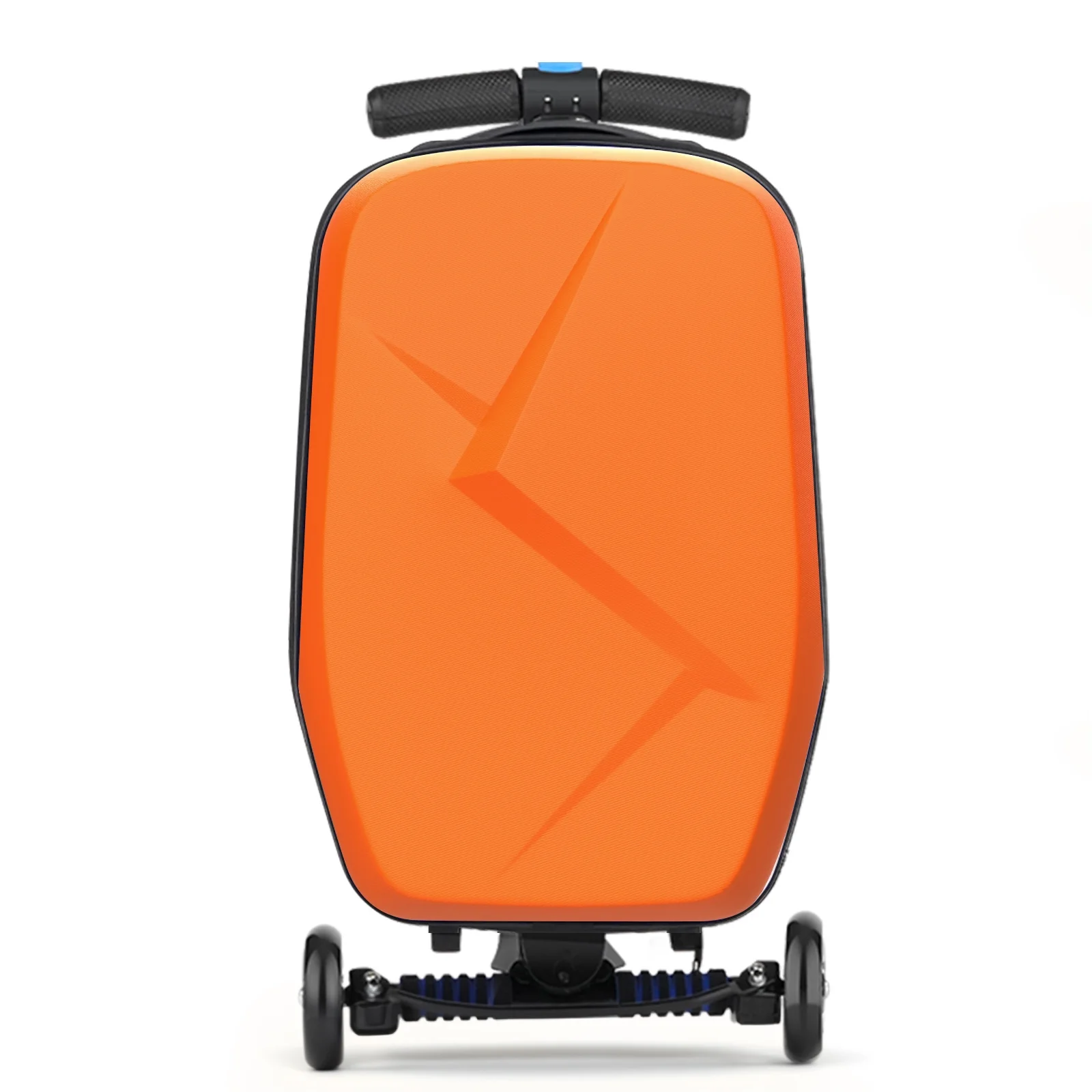 Advwin Scooter Luggage for Kids & Adults, Hardside Ride on Suitcase for Kids Ages 4-15 Multifunctional Lightweight Foldable Carry on Luggage with Wheels Ride on for Children Teenagers, Pink
