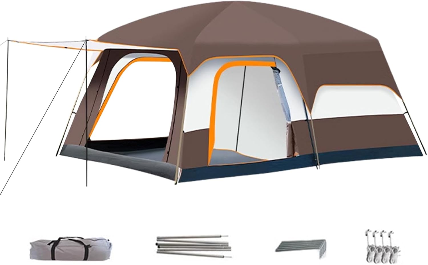 Familienzelt – großes Familien-Mehrraum-Zelt, leichte wasserdichte Outdoor-Zelte, windabweisende Reise-Campingausrüstung, tragbare Zelte für Strand, Picknick, Wanderweg, Erkundung, Abenteuer, Camping