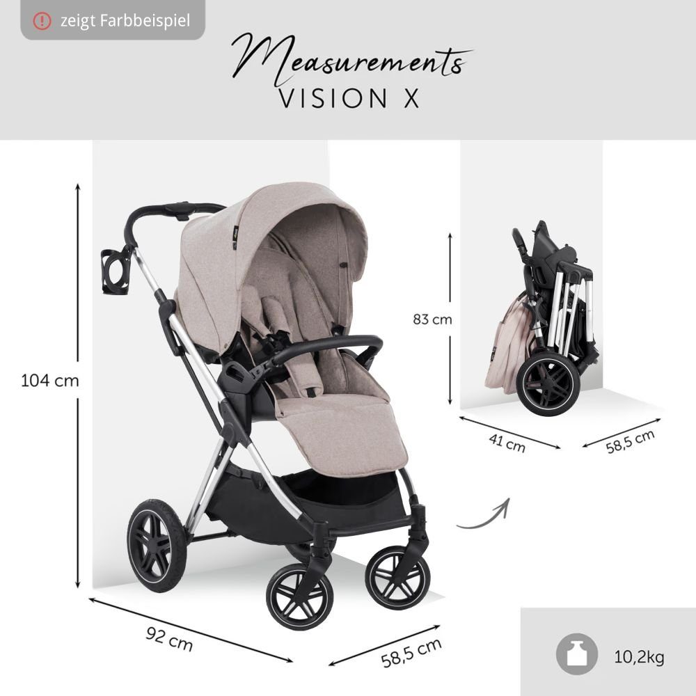 Kombi-Kinderwagen Vision X Duoset Silver - Melange Rose