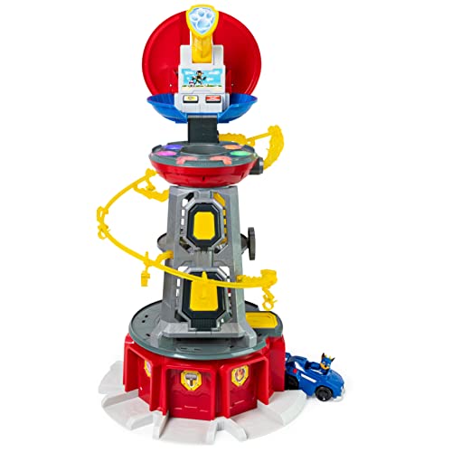 Paw Patrol, Set di Gioco e Torre di Controllo Mighty Pups Super Paws con luci ed Effetti sonori, per Bambini dai 3 Anni in su : Giochi e giocattoli