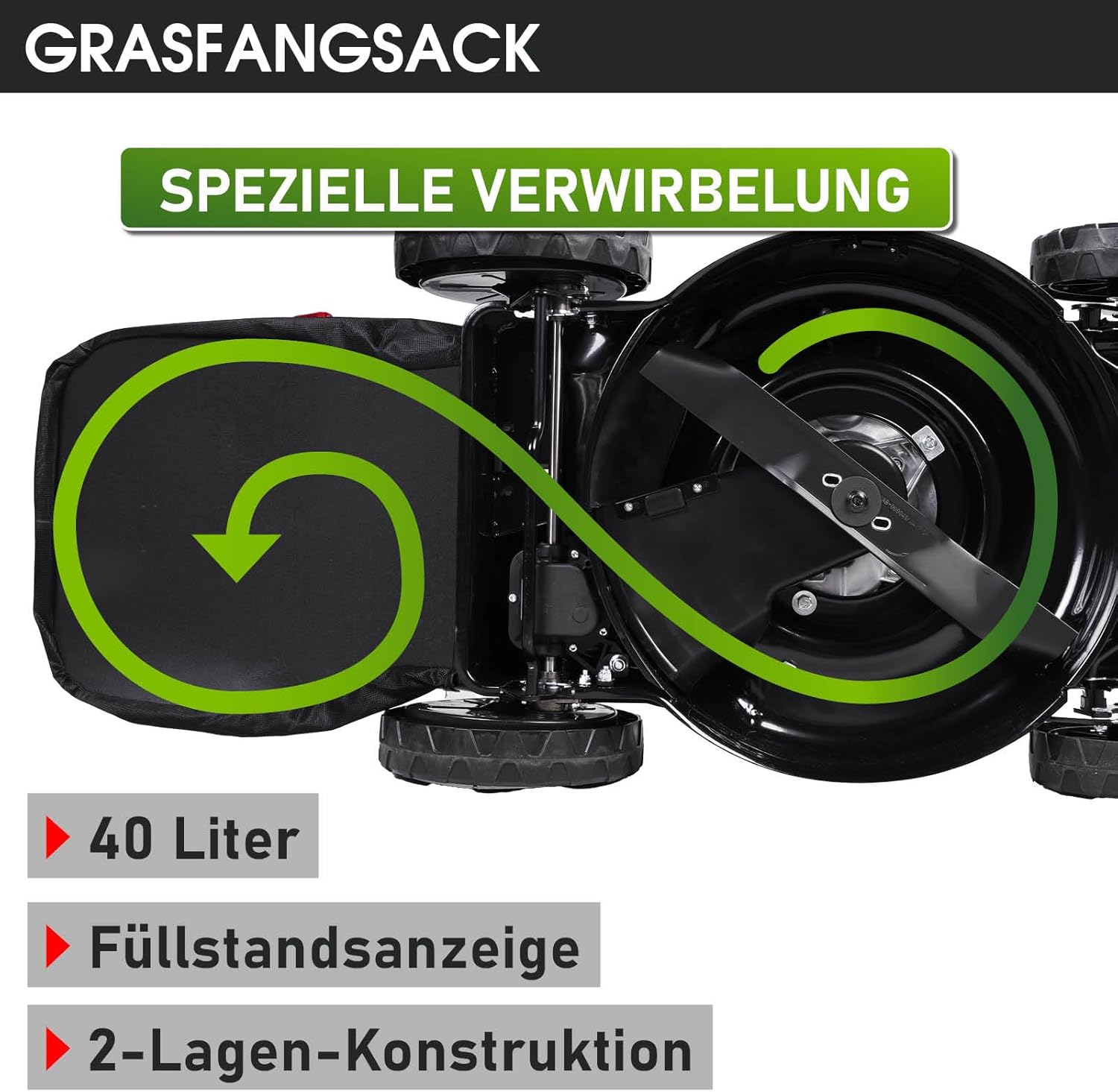 BRAST Benzin Rasenmäher mit Antrieb | 3,0kW (4,1PS) | Elektrostart | 41cm Schnittbreite | viele Modelle | TÜV | 4 Takt OHV Motor | 25-75mm Schnitthöhe | 40L Fangkorb | Stahlgehäuse | 16145 Estart