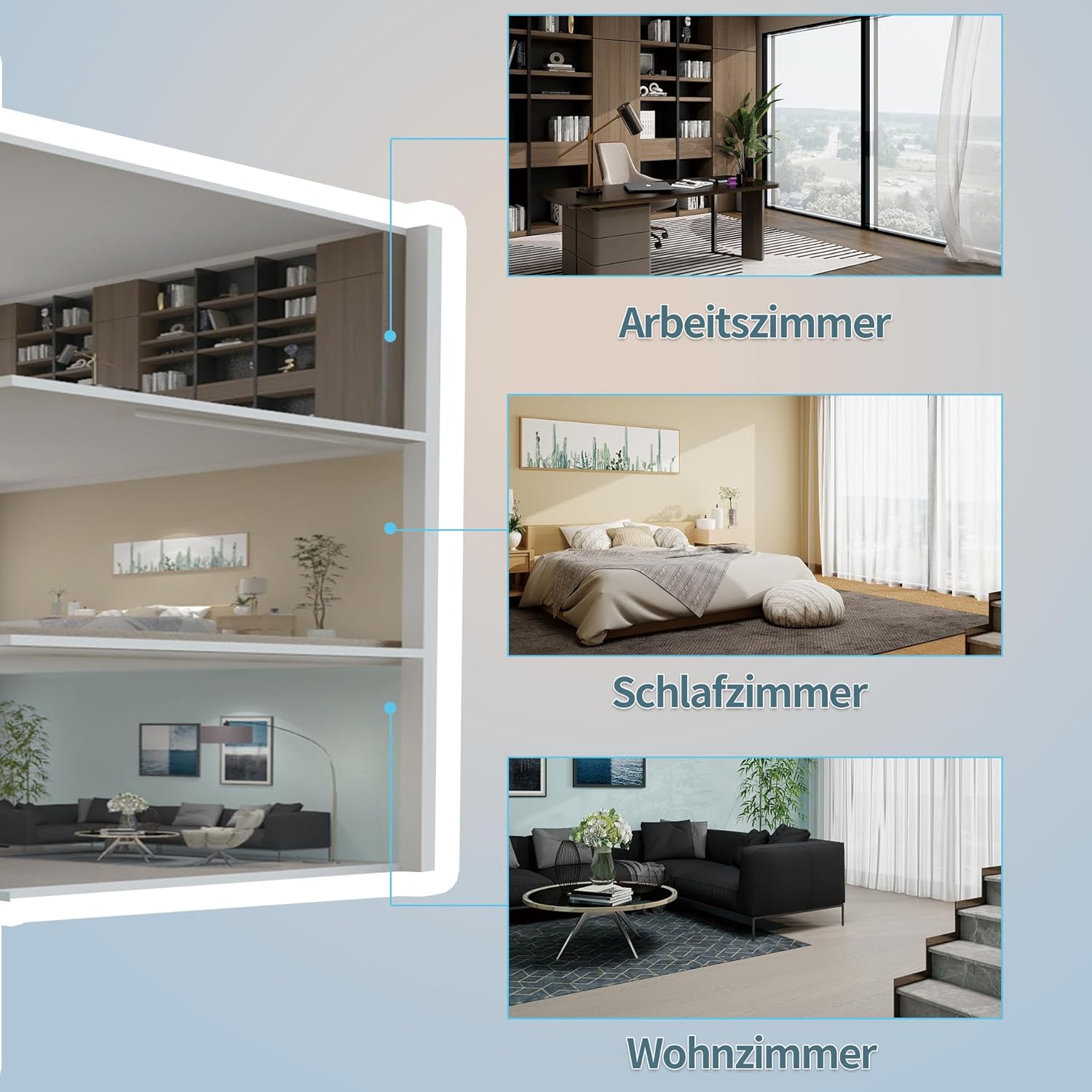 SHINCO Mobile Klimaanlage mit Abluftschlauch, 9000BTU, 2,6 kW, Kühlen&Ventilieren&Entfeuchten, Mobiles Klimagert mit Schlafmodus, Raumgre bis 22㎡, 24-Stunden-Timer