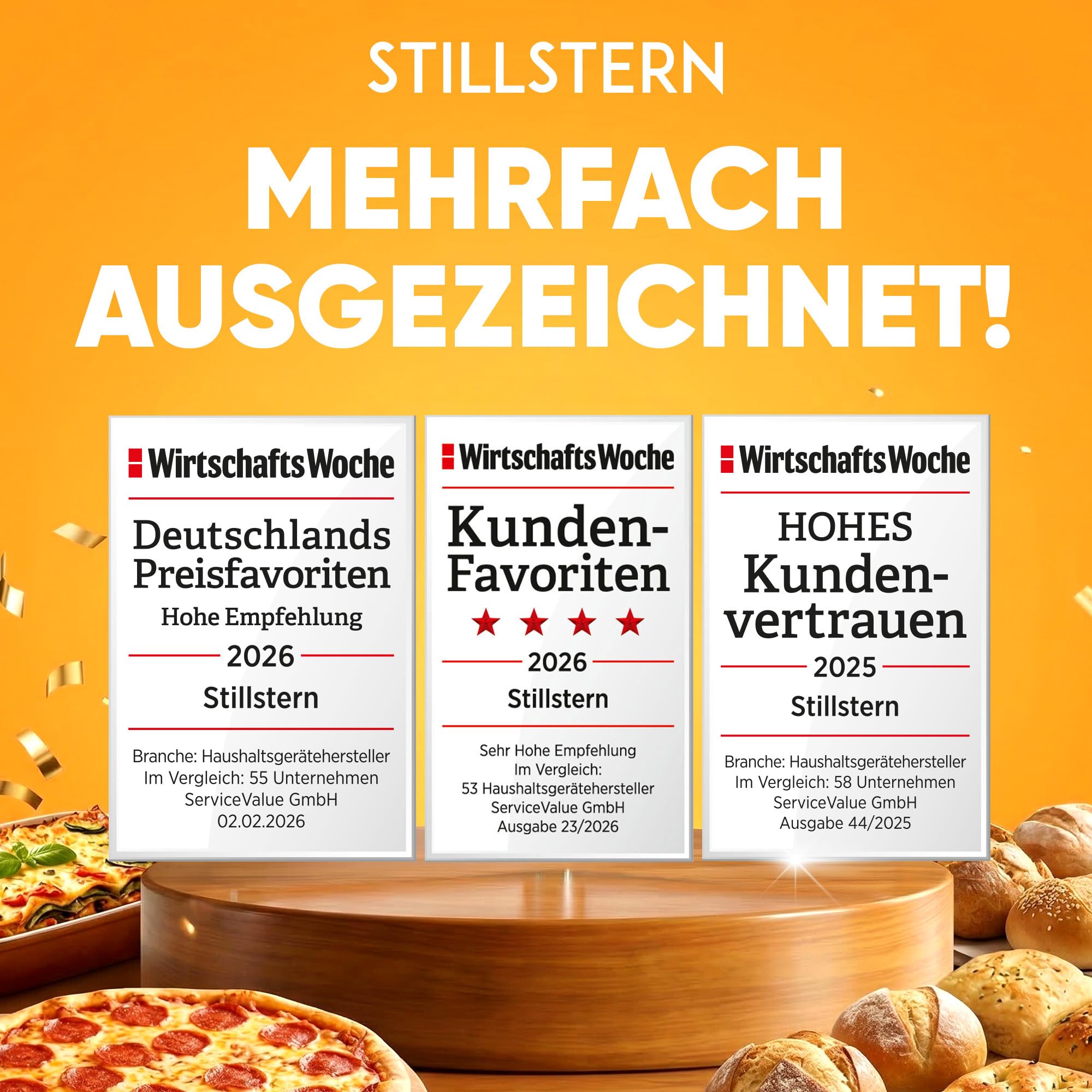 Stillstern Gefrierschrank 73L 4 Sterne Gefrierfach -18°C 3 Fächer regelbare Temp Türanschlag R L R600A Silber