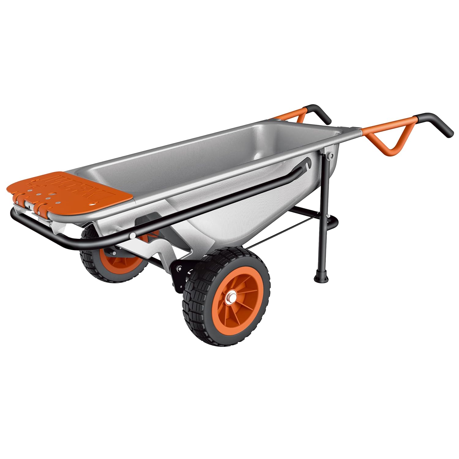 Worx WG050 Carriola Multifunzione a Due Ruote, Porta Sacchi, Porta Fusti, Trasporto Sassi, Trasporto Vasi, Capacità di Carico Max 136kg
