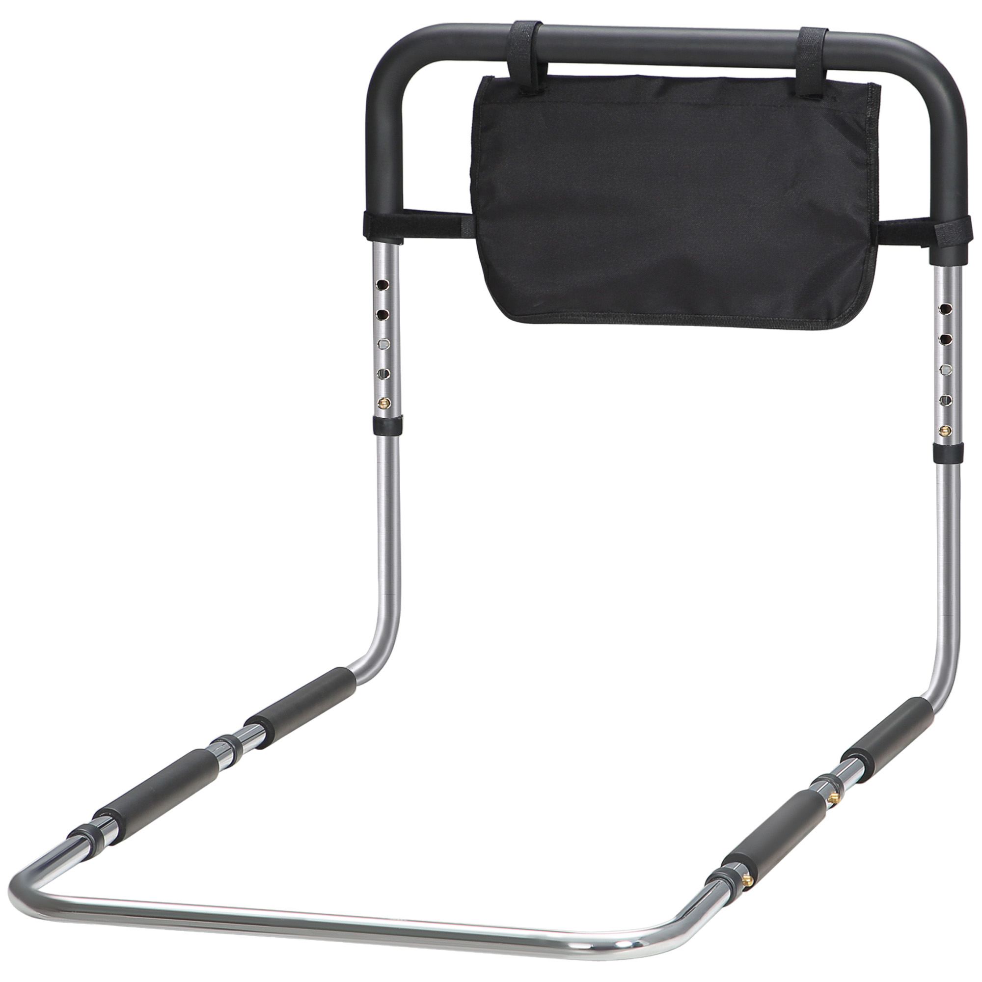HOMCOM Bettgriff sichere Barriere Schutz höhenverstellbarer Griff Tasche 87Lx51,5Bx45-55H cm