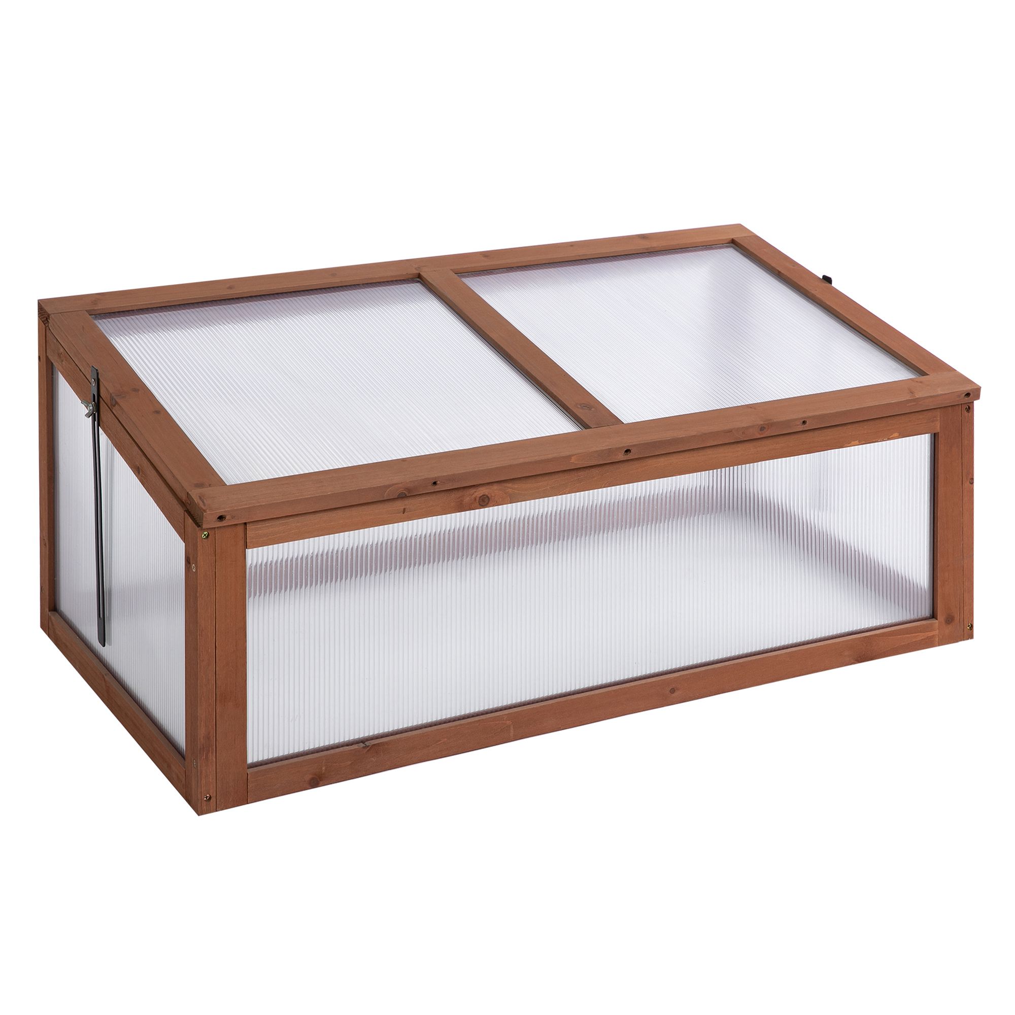 Outsunny Mini-Gewächshaus, Kleines Gewächshaus für den Garten, mit PC-Platten, Gute Lichtdurchlässigkeit, 100L x 65B x 40H cm