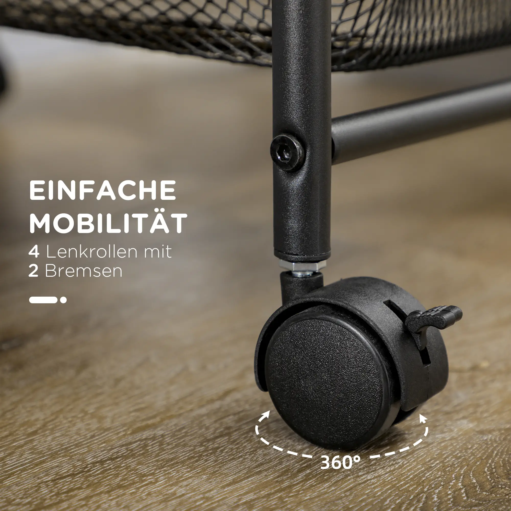 HOMCOM Servierwagen Rollwagen 5-stufiger Stauraum vielseitig einsetzbar