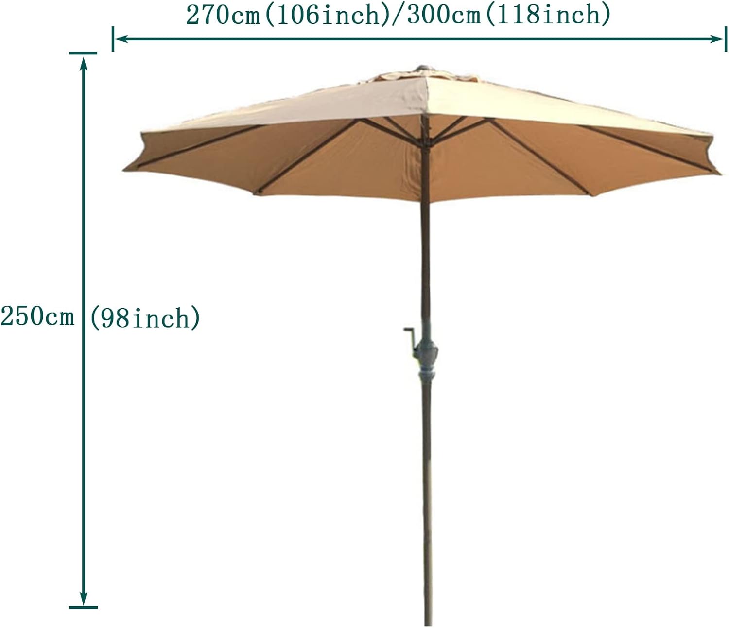 Ersatz-Sonnenschirm für den Außenbereich, Sonnenschirm für den Außenbereich, Belüftung, einfache Montage, regenfest, Sonnenschutz, Windschutz, für Strand/Pool/Terrasse, Strandschirm Good