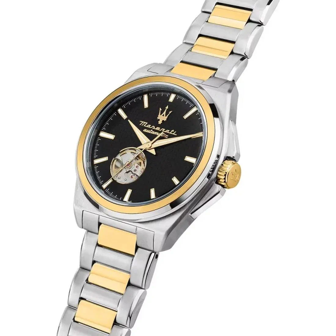 Orologio Maserati Velocit�� nero Skeleton dettagli oro giallo R8823152001