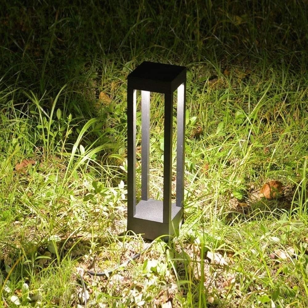 Wasserdichte Säulenlampe für den Außenbereich, IP54, 80 cm, rechteckig, Aluminiumdruckguss, Terrassenleuchte, Landschafts-Stehlampe für Garten, Park und Rasen